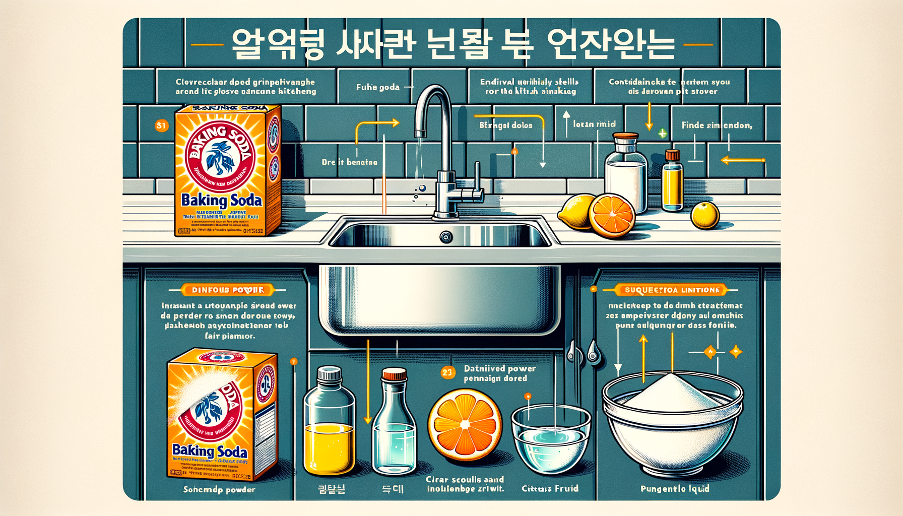 주방 싱크대 악취 제거하는 초간단 팁 5가지